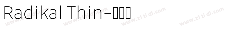Radikal Thin字体转换